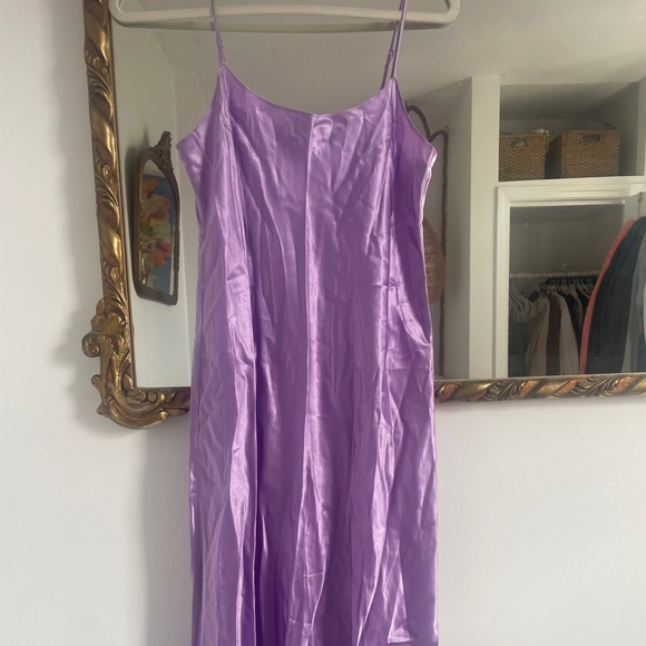 Vince Satin Lilac Midi Slip Dress NWT - Picture 3 of 9